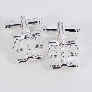 RHODIUM CUFF-LINK W/LEGAL SCAL J137 - Image 1