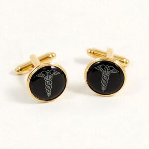 GOLD PLATED MEDICAL CUFF-LINK J209