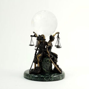 SEATED LADY JUSTICE W/GLOBE R61L - Image 1