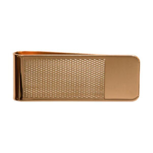 Money Clip Gold Plated Barley Design with Plain End 4022 - Image 1