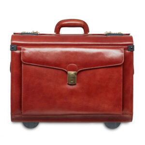 Mancini Deluxe Wheeled Catalog Case 95475 Brown - Image 1