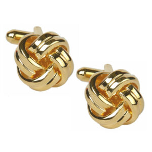 Double Cord Gold Plated Knot Cufflinks 90-9032