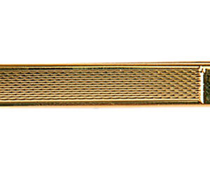 Cubic Zirconia Star Set Barley Pattern Gold Plate Tie Slide 100-9108 - Image 2