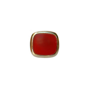 Cornelian Stone Cushion Gold Plated Tie Tac T-1672