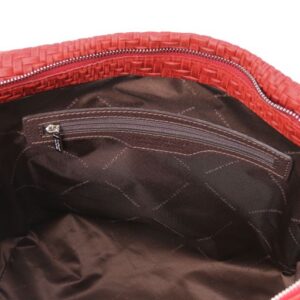 Tuscany Leather Woven printed leather shopping bag TL142066 - Image 4