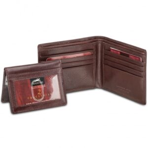 Mancini Men`s RFID Secure Billfold with Removable Passcase 52954 Brown - Image 5