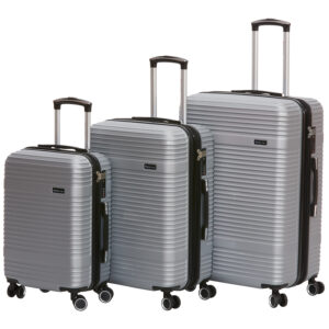 Mancini Lightweight Spinner Luggage Set  Perth Collection Labs375 Silver - Image 1