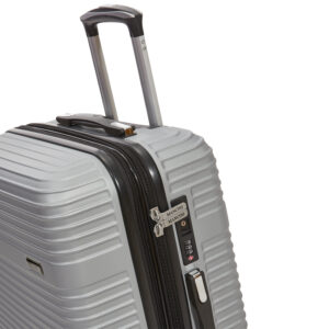 Mancini Lightweight Spinner Luggage Set  Perth Collection Labs375 Silver - Image 3