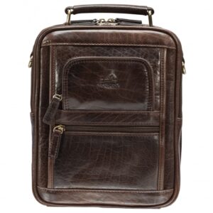 Mancini Large Unisex Bag with Zippered Rear Organizer 1410-12