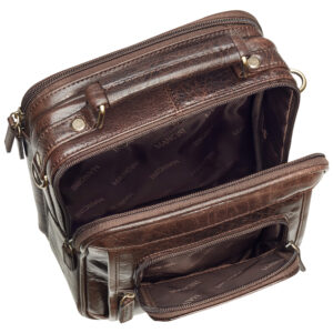 Mancini Large Unisex Bag with Zippered Rear Organizer 1410-12 - Image 4