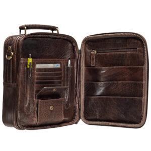 Mancini Large Unisex Bag with Zippered Rear Organizer 1410-12 - Image 5