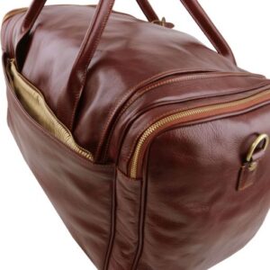 TL Voyager Travel Leather bag With Side Pockets - Large Size  TL142135 - Image 6