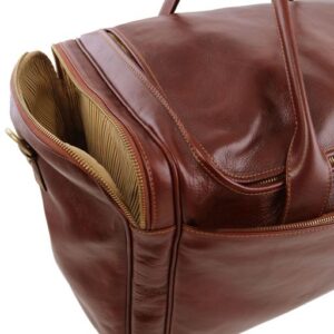 TL Voyager Travel Leather bag With Side Pockets - Large Size  TL142135 - Image 7