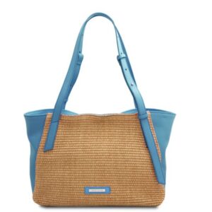 TL Bag Soft Leather Straw Effect Shopping bag TL142279 - Image 1