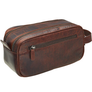 Mancini Buffalo Dual Top Zipper Toiletry Bag 99-54202 - Image 5