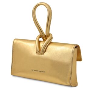 Tuscany Leather TL Bag  Metallic leather clutch TL141993 - Image 5