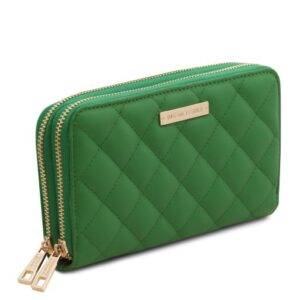 Ada  Double zip Around Soft Leather Wallet TL142349 - Image 5