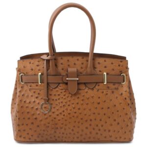TL Bag  Handbag in Ostrich-print Leather TL142120