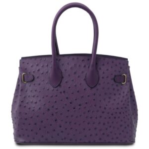 TL Bag  Handbag in Ostrich-print Leather TL142120 - Image 4