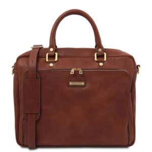 Pisa  Leather Laptop Briefcase With Front Pocket TL142427 - Image 2