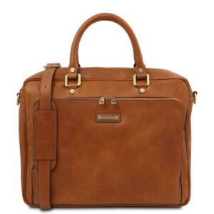 Pisa  Leather Laptop Briefcase With Front Pocket TL142427 - Image 1