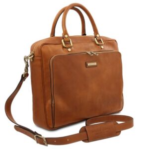 Pisa  Leather Laptop Briefcase With Front Pocket TL142427 - Image 4
