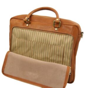 Pisa  Leather Laptop Briefcase With Front Pocket TL142427 - Image 6