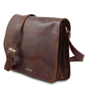 Messenger double Crossbody Leather bag TL90475 - Image 5