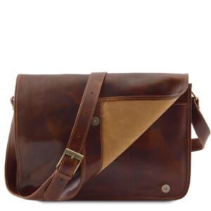 Messenger double Crossbody Leather bag TL90475 - Image 6