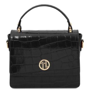 Croque Croc Print Leather Handbag TL142503 - Image 4