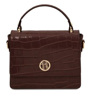 Croque Croc Print Leather Handbag TL142503 - Image 3