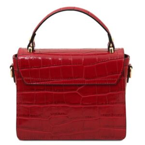 Croque Croc Print Leather Handbag TL142503 - Image 6
