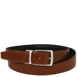 Elegant Double-sided Leather Belt 35mm in Smooth Leather TL142541