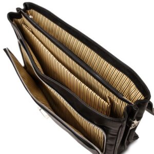 Alessandria Leather Multi Compartment TL SMART Laptop Briefcase TL142067 - Image 9