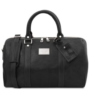 TL Voyager  Travel Leather Duffle bag With Pocket on the Back Side - Small TL141250 - Image 3