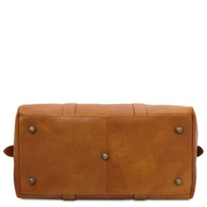 TL Voyager  Travel Leather Duffle bag With Pocket on the Back Side - Small TL141250 - Image 7