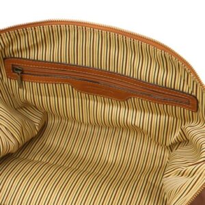 TL Voyager  Travel Leather Duffle bag With Pocket on the Back Side - Small TL141250 - Image 9