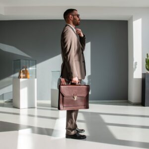 Cremona Leather Briefcase 3 Compartments TL142448 - Image 3