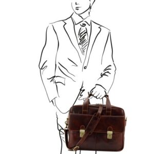 Tuscany Leather REGGIO EMILIA Exclusive leather laptop case TL140889 - Image 4