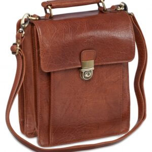Mancini Unisex Bag With Back Organizer 1410-07 Cognac - Image 3