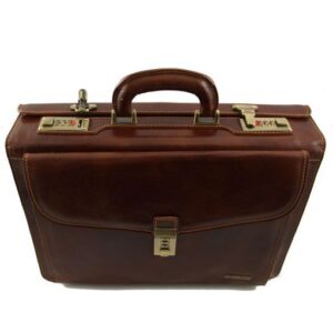 Tuscany Leather Riomaggiore  Leather briefcase 3 compartments & combination TL141097 - Image 3