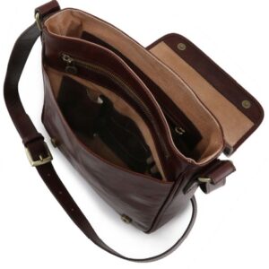 TL MESSENGER Two Compartments Leather Shoulder bagTL141255 - Image 4