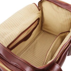 Tuscany Leather TL Voyager Travel leather bag with side pockets TL141281  - Large size - Image 6