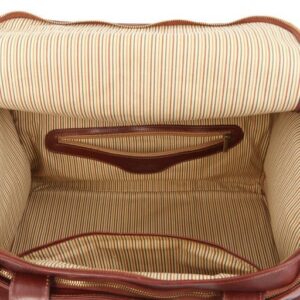 Tuscany Leather TL Voyager Travel leather bag with side pockets TL141281  - Large size - Image 5