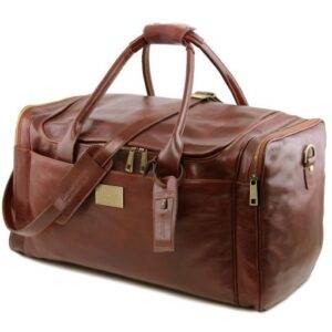 Tuscany Leather TL Voyager Travel leather bag with side pockets TL141281  - Large size - Image 2