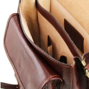 TUSCANY LEATHER SHOULDER BAG W/FRONT STRAPS  TL141304 - Image 2