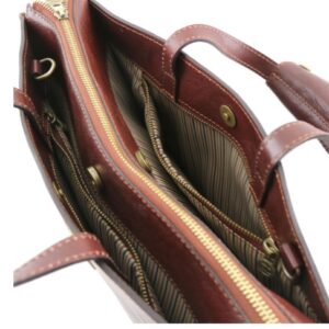 Tuscany Leather PALERMO  Leather briefcase 3 compartments for woman TL141343 - Image 5