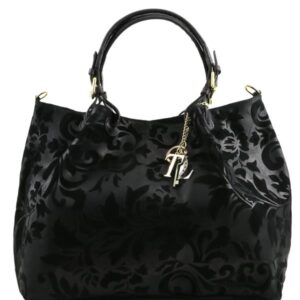 TUSCANY LEATHER - SUEDE FLOWER DESIGN SHOPPING- TL141361 - Image 2