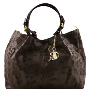 TUSCANY LEATHER - SUEDE FLOWER DESIGN SHOPPING- TL141361 - Image 1