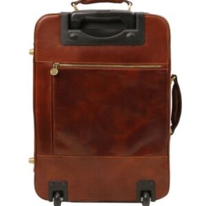 Tuscany Leather TL VOYAGER  2 Wheels vertical Leather trolley TL141389 - Image 2
